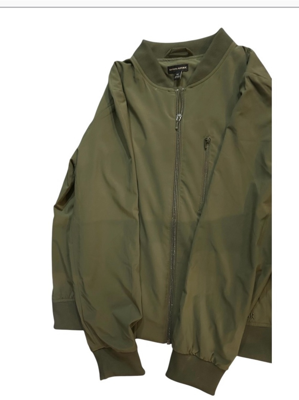 Banana Republic Olive Bomber Jacket - Women's Lightweight Zip